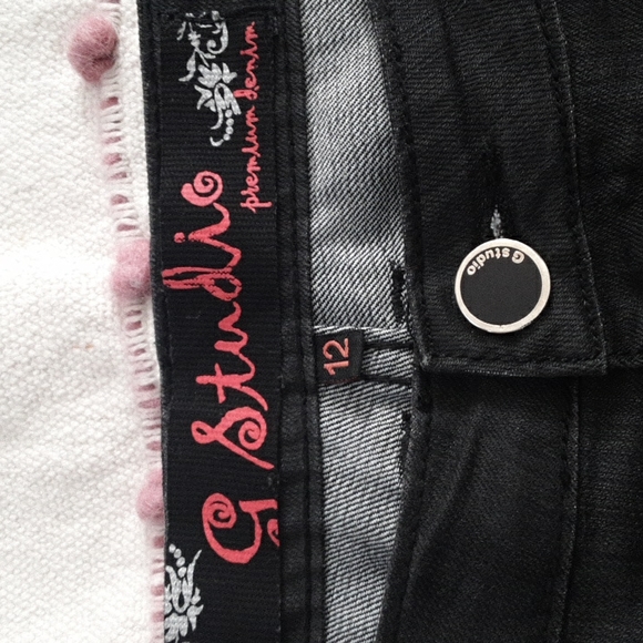 G STUDIO Black Denim Jeans SZ 12 - Picture 12 of 12